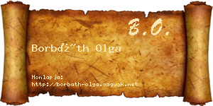Borbáth Olga névjegykártya